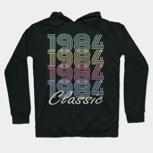 35th Birthday Gift Vintage 1984 Born in 1984 Classic Hoodie